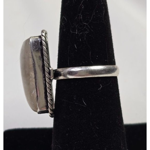 925 Sterling Silver Plt Rutilated Quartz Ring Size 6 Bezel Setting Jewelry - Picture 4 of 5
